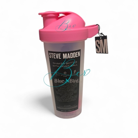 Steve Madden Pink Bow Shaker Bottle - Picture 5 of 6